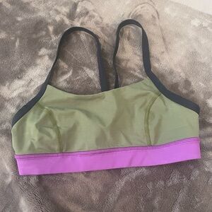 Lululemon Athletica Green and Pink Sports Bra